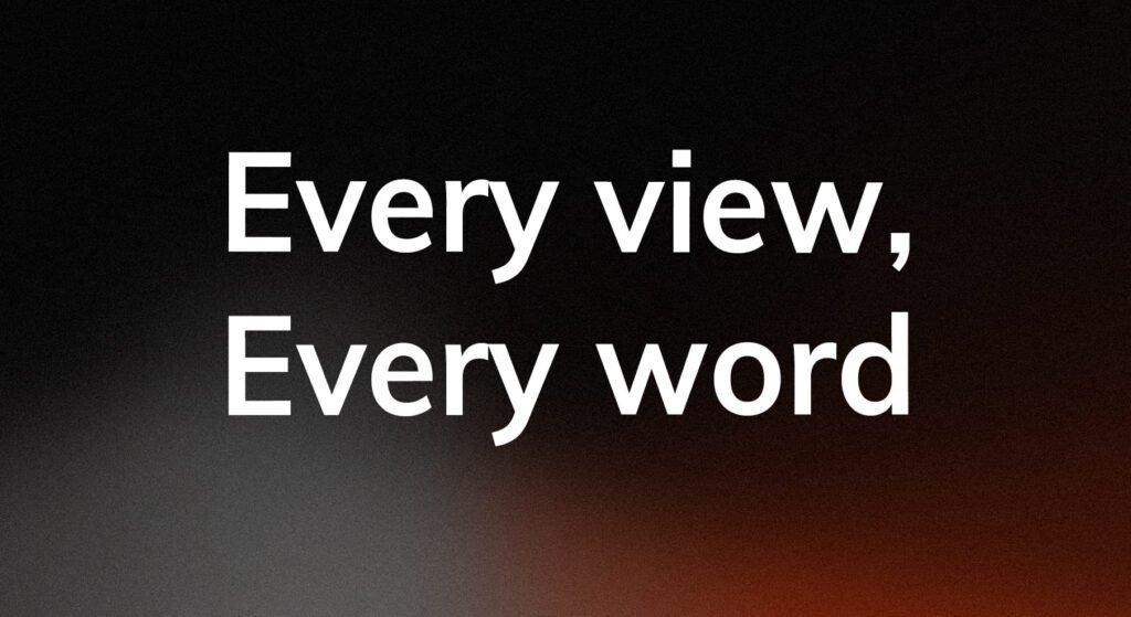 모든 시선과 언어를 존중하자는 의미의 ANTIEGG 슬로건 <Every view, Every word>