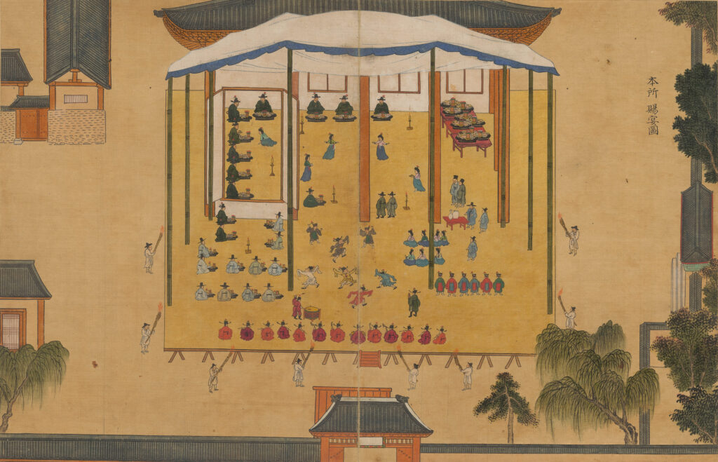 “본소사연도(本所賜宴圖)”, 1744