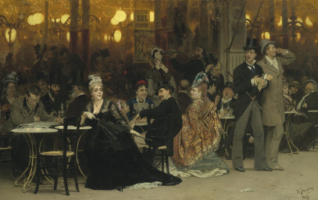 일리야 레핀, “파리지앵 카페(Parisian Café)”(1875)
