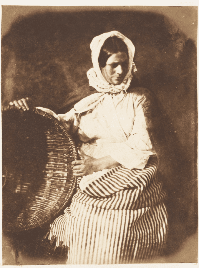 데이비드 옥타비우스 힐, <뉴헤이븐의 생선 파는 여인>, 1843-1847, 음화를 이용한 식염지 인쇄, 메트로폴리탄 미술관 소장. 