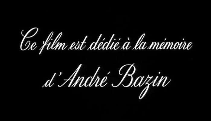 《400번의 구타》 오프닝 시퀀스 속 바쟁 헌사
